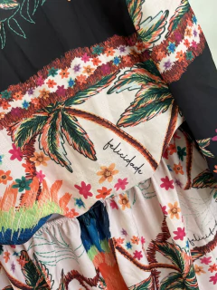 Vestido Abertura Lateral - Estampado na internet