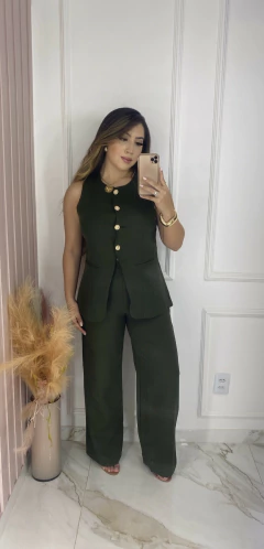 Conjunto Elegance - Colete alongado + Calça Pantalona - Alfaiataria Importada - loja online