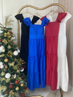 Vestido Alça Babado - Tricoline