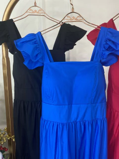 Vestido Alça Babado - Tricoline na internet