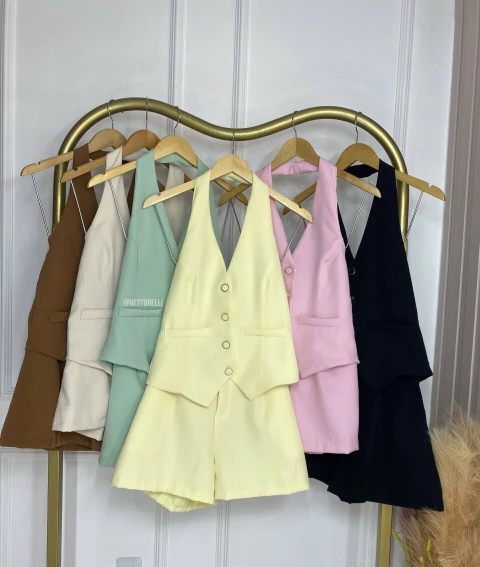 Conjunto Colete Frente Única Colors - Alfaiataria