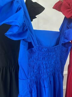 Vestido Alça Babado - Tricoline - comprar online