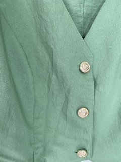 Imagem do Conjunto Short e Colete Marrant - Botões Dourados