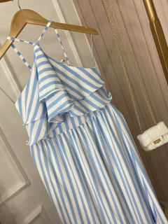 Vestido Malibu - Listras Azul - comprar online