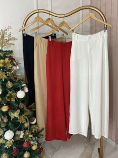 Calça Pantalona Lisa - Crepe Duna