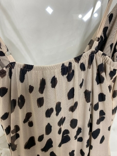 Vestido Tule Cow Print - Decote degagê na internet