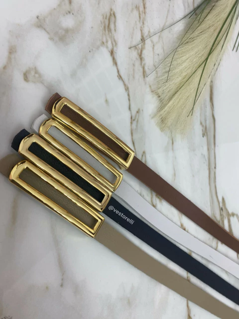 Cinto Fino - Fivela dourada