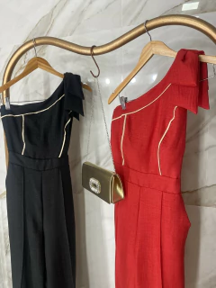 Macacão Listra - Laço Ombro - Vestorelli