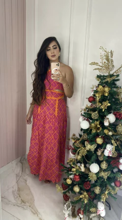 Imagem do Vestido Lease Abertura Lateral - Amarração