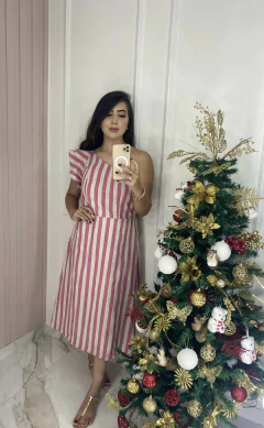 Vestido Nula Manga- Listras - Vestorelli
