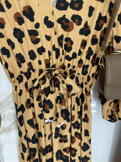 Vestido M.Longa - Liso e Animal Print - Viscolinho na internet