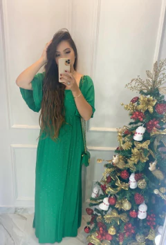 Vestido Fio Lurex - Manguinha na internet