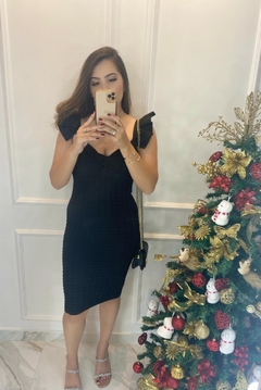 Vestido Trico Fio Rayon - Manguinha - comprar online