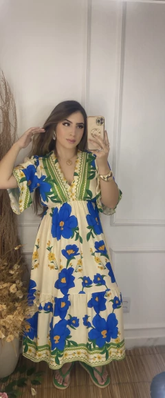 Vestido Floratta- Manguinha - Midi