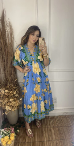 Vestido Floratta- Manguinha - Midi - loja online