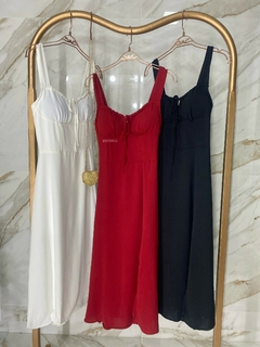 Vestido Fenda Midi Alcinha - Colors