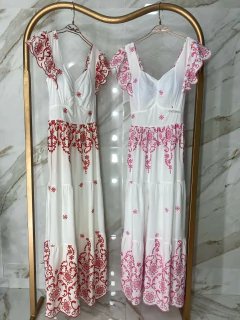 Vestido Manguinha - Bordado