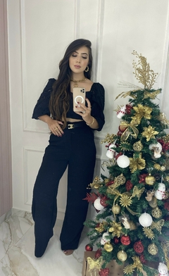 Calça Pantalona Lisa - Crepe Duna