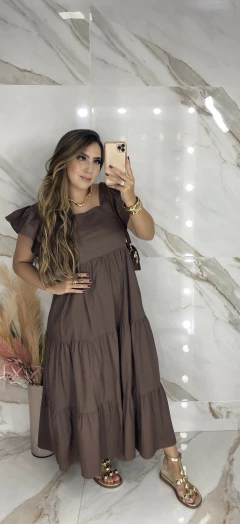 Vestido Babados- Colors Tricoline - Vestorelli