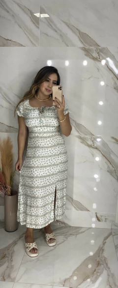 Vestido Manguinha Camponesa - Floral - Vestorelli