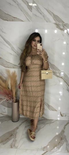 Vestido Manguinha Camponesa - Floral - comprar online