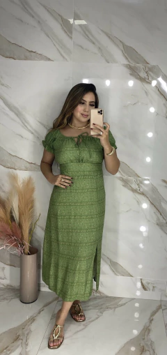 Vestido Manguinha Camponesa - Floral - loja online