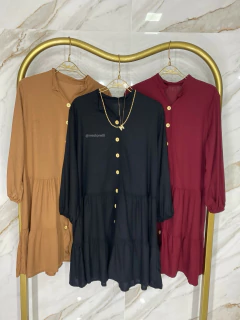 Vestido Blair Bata - Botões Linho - comprar online