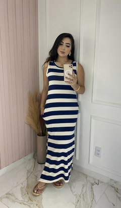 Vestido Comfy Listrado - Regata - comprar online
