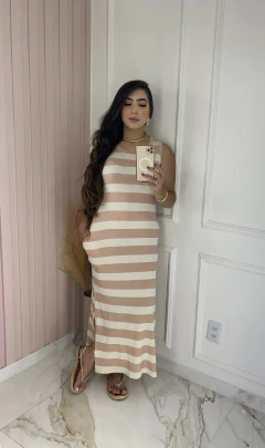 Vestido Comfy Listrado - Regata na internet