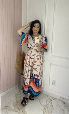Vestido Abertura Lateral - Estampado