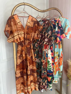 Vestido Estampado - Crepe