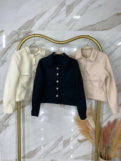 Jaqueta Lã Batida - Botões - comprar online