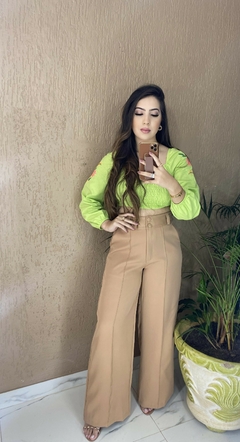 Cropped M.Longa Lastex - Bordado - comprar online