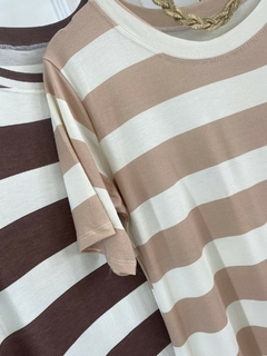 Vestido Comfy Listrado -Manguinha - comprar online