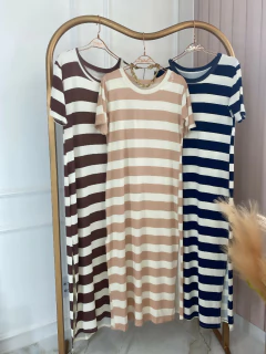 Vestido Comfy Listrado -Manguinha