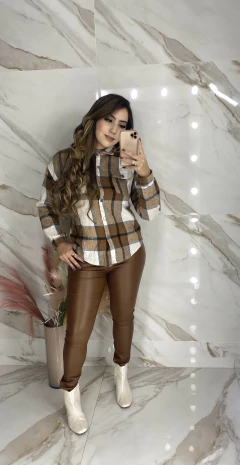 Imagem do Jaqueta Flanelada Xadrez- Marrom