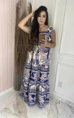 Vestido Babados - Estampado - loja online