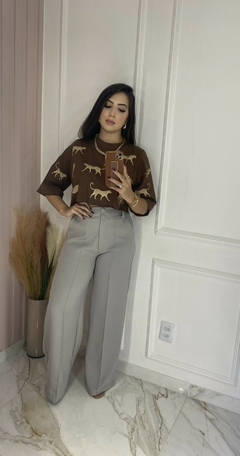 Cropped Leopardo - 100 % ALGODÃO - comprar online