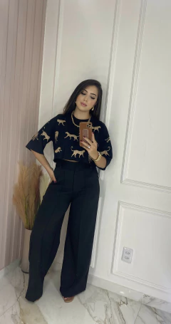 Cropped Leopardo - 100 % ALGODÃO - Vestorelli