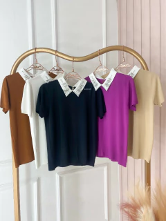 Blusa Tricot - Aplicação Pedraria