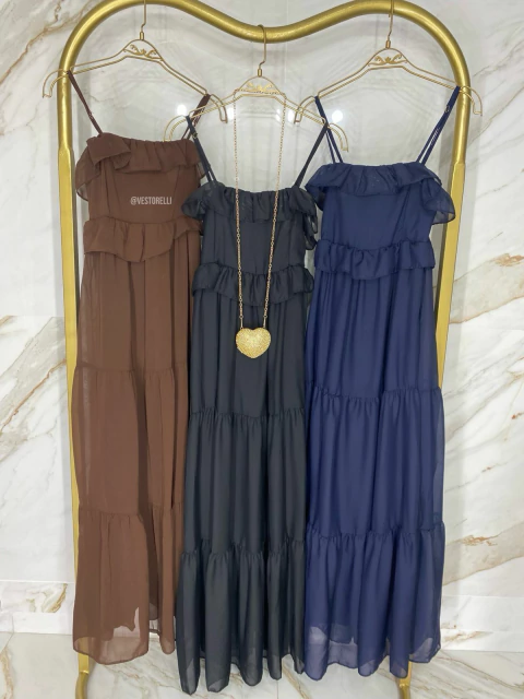 Vestido Babados - Chiffon