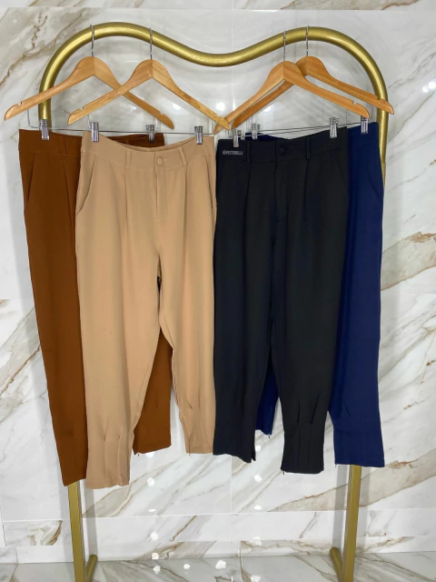 Calça Alfaiataria Cenoura - Zíper na barra - comprar online