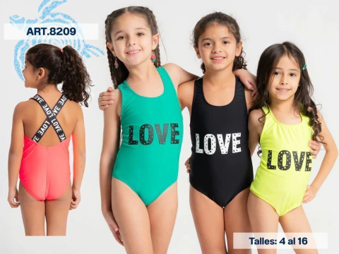 Malla entera de nena calidad viento y olas Art.8209 - comprar online