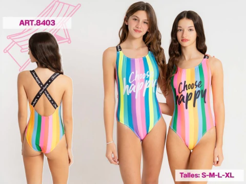 Malla entera de teens calidad viento y olas Art.8403