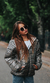 Campera de abrigo foil de nena con piel (art.607) - tienda online