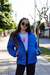 Campera lisa con bolsillos plaque con piel por dentro de nena en internet