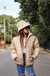 Campera de abrigo foil de nena con piel (art.607)