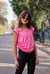 Remera con volados y accesorios de cadenita - comprar online