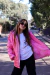 (OFERTA) Campera Gofrada de nena metalizada con piel - Core Kids