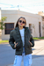 Campera lisa con bolsillos plaque con piel por dentro de nena - tienda online